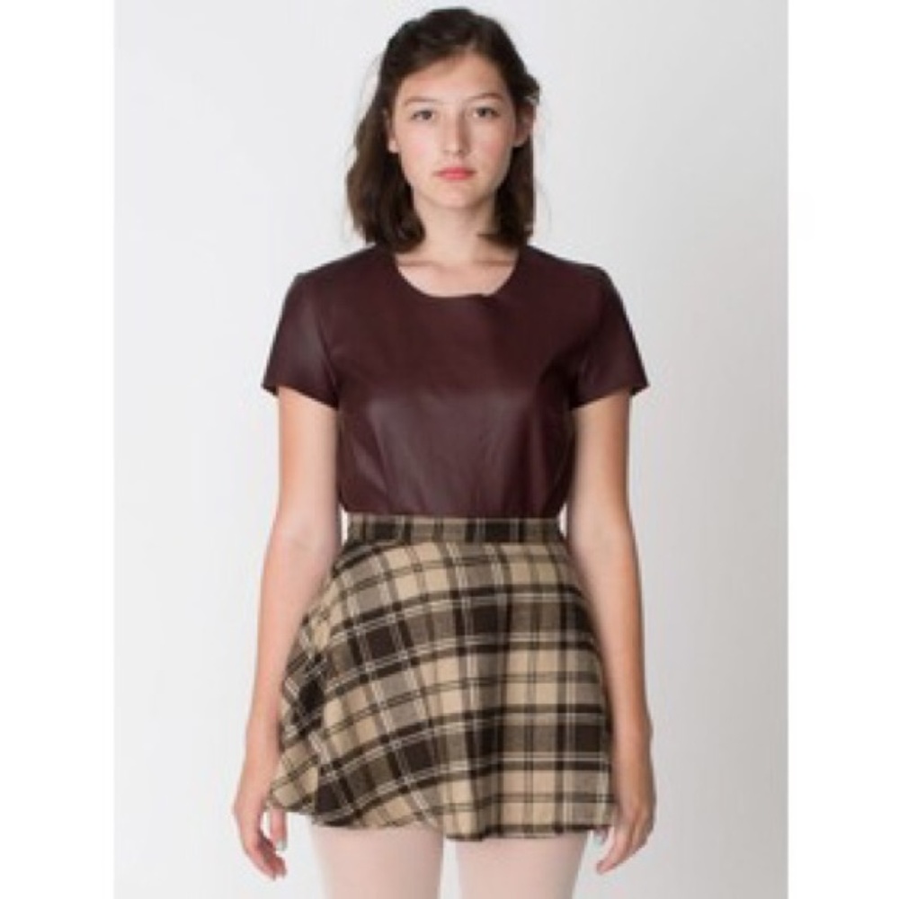 American Apparel Plaid Circle Skirt